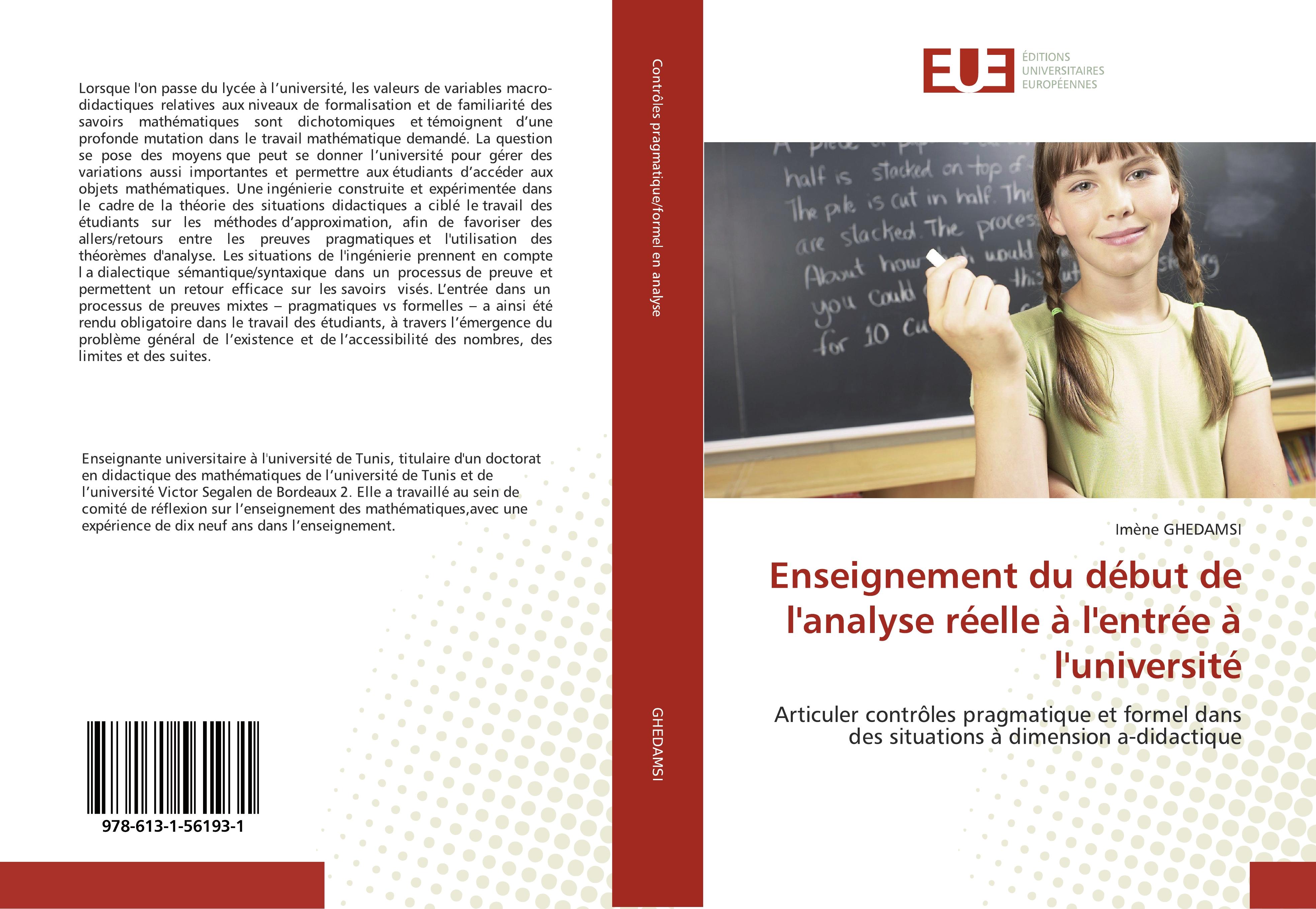 Vorderes Coverbild Enseignement du début de l'analyse réelle à l'entrée à l'université