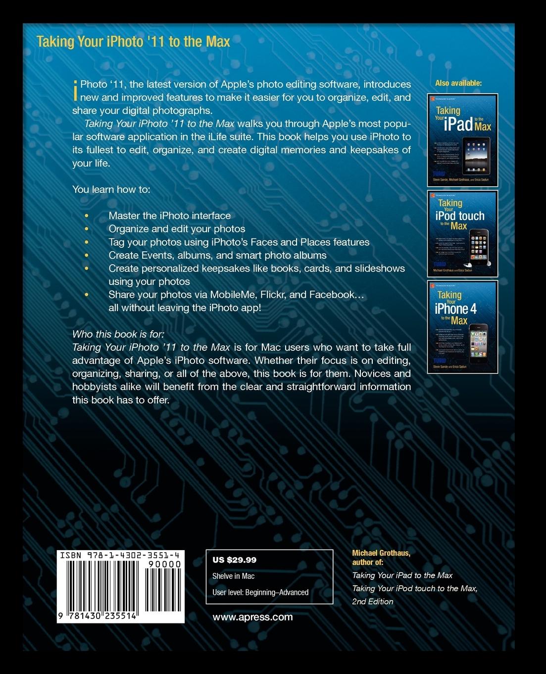 Rückseitencover Taking Your iPhoto '11 to the Max