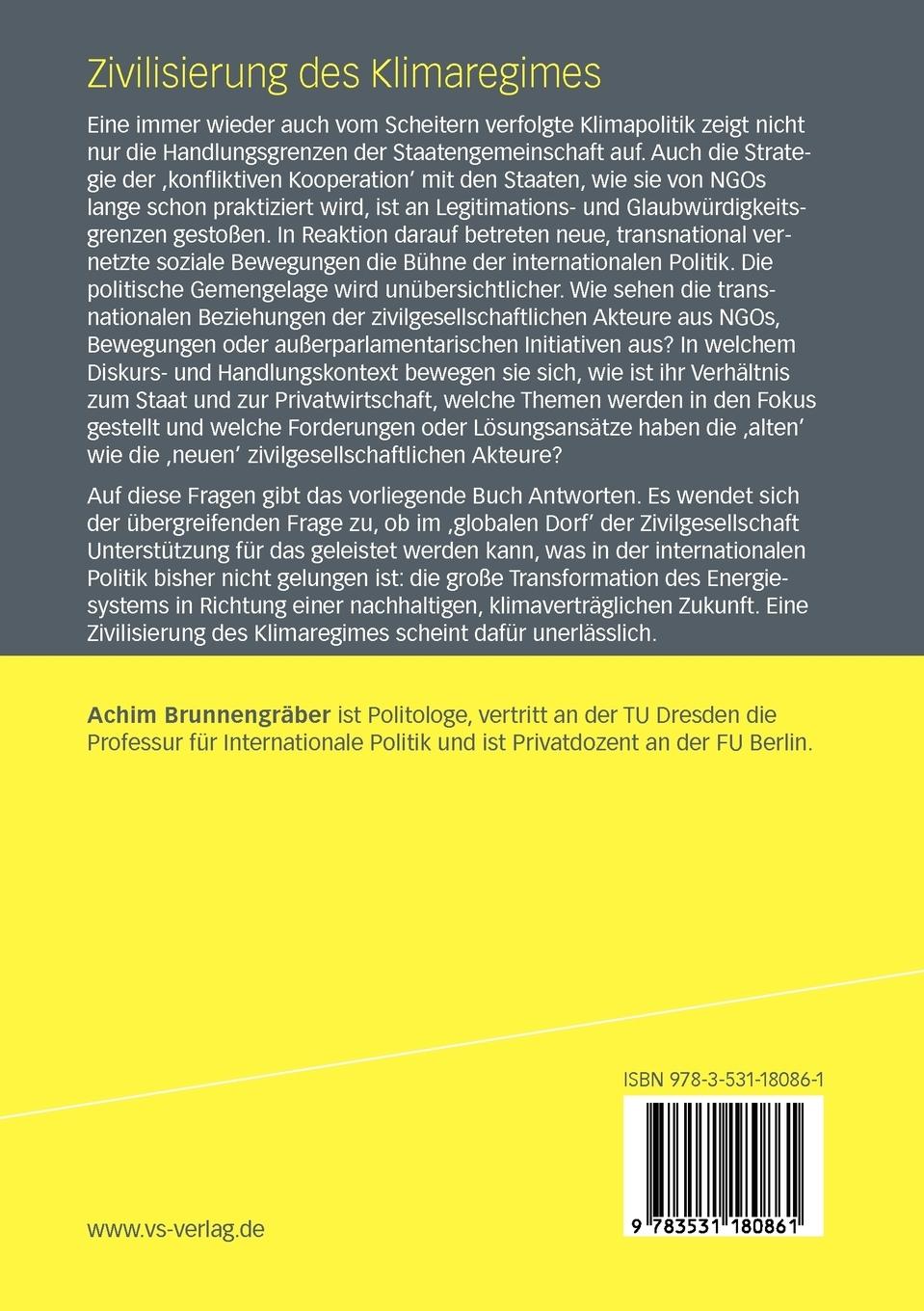 Rückseitencover Zivilisierung des Klimaregimes