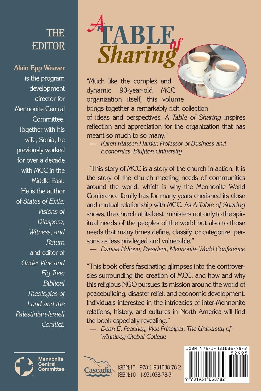 Rückseitencover A Table of Sharing: Mennonite Central Committee and the Expanding Networks of Mennonite Identity