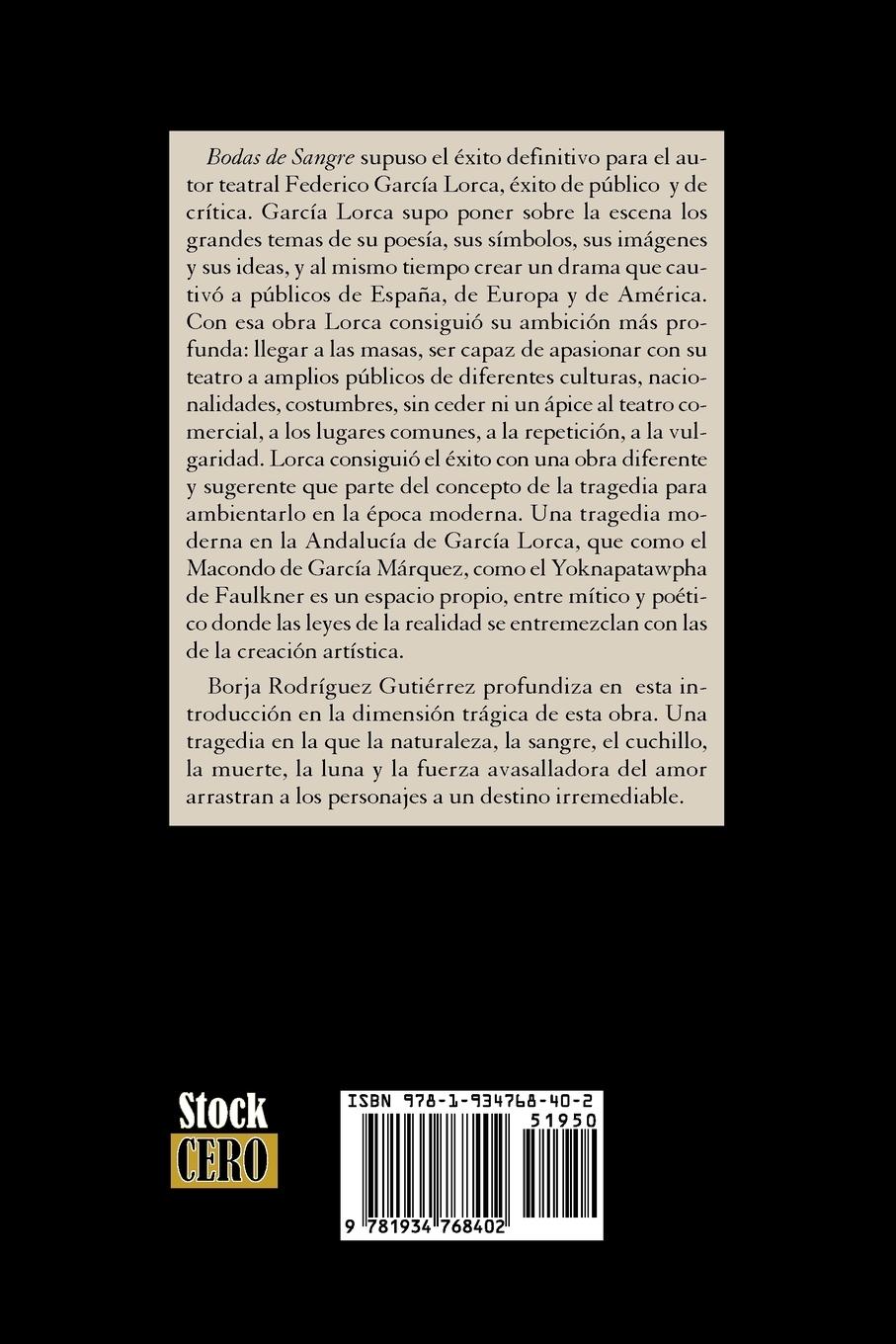 Rückseitencover Bodas de Sangre