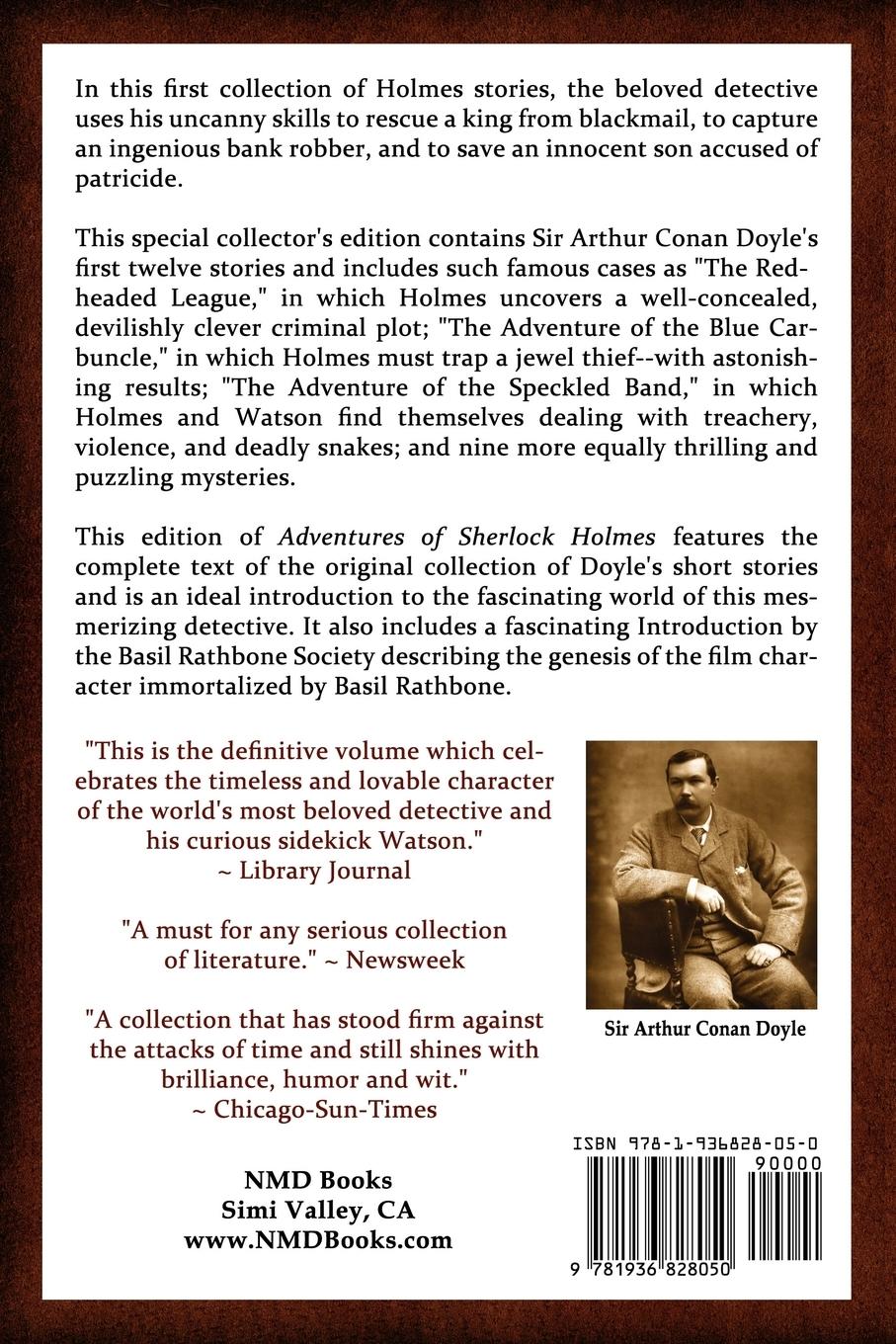 Rückseitencover The Adventures of Sherlock Holmes