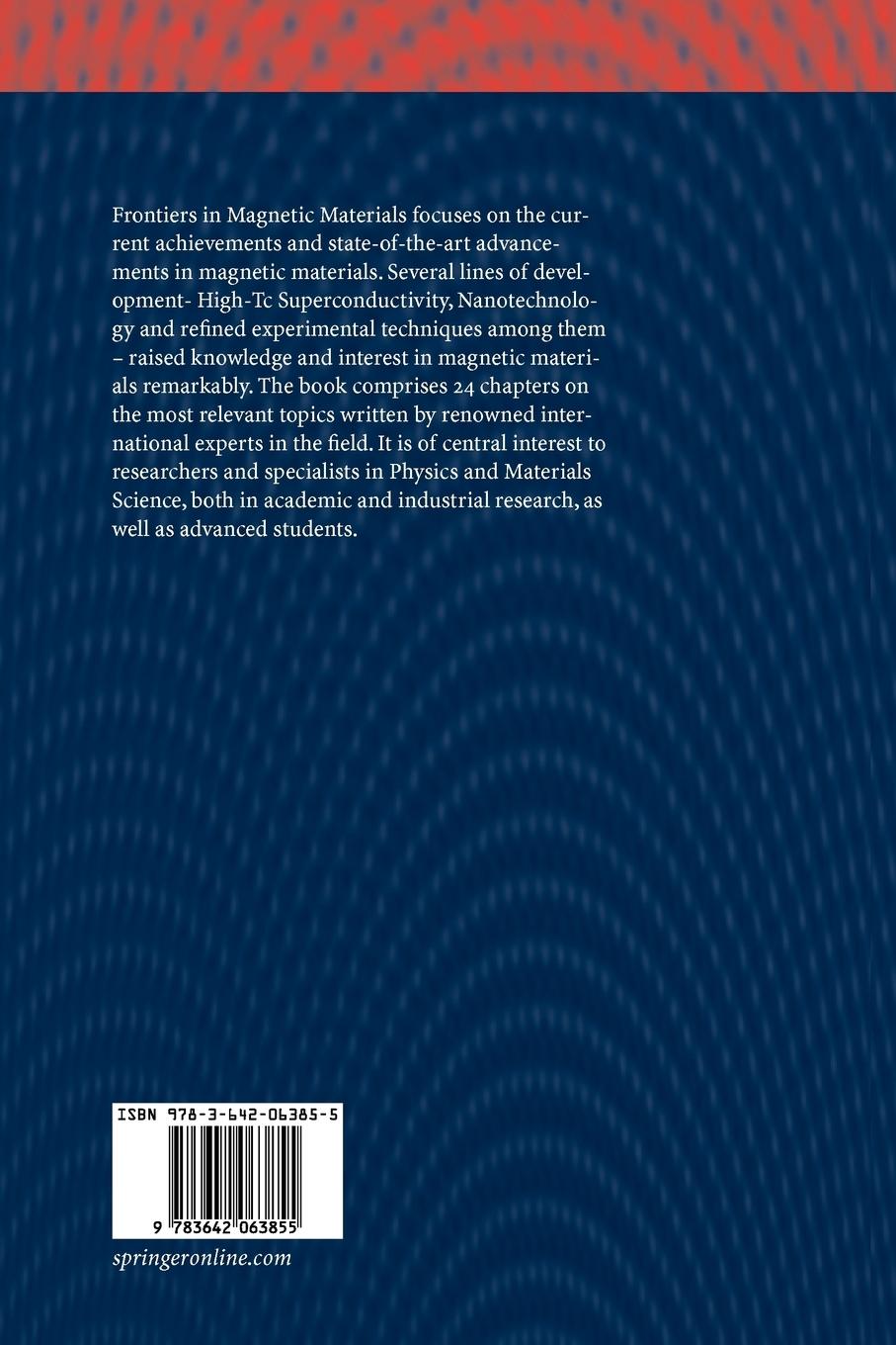 Rückseitencover Frontiers in Magnetic Materials