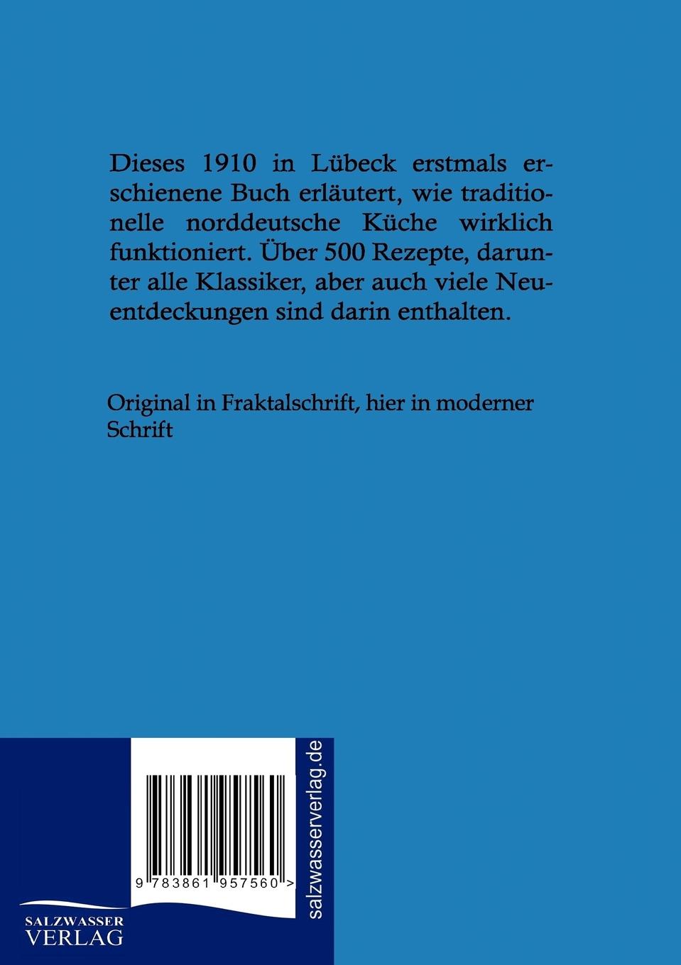 Rückseitencover Norddeutsches Kochbuch