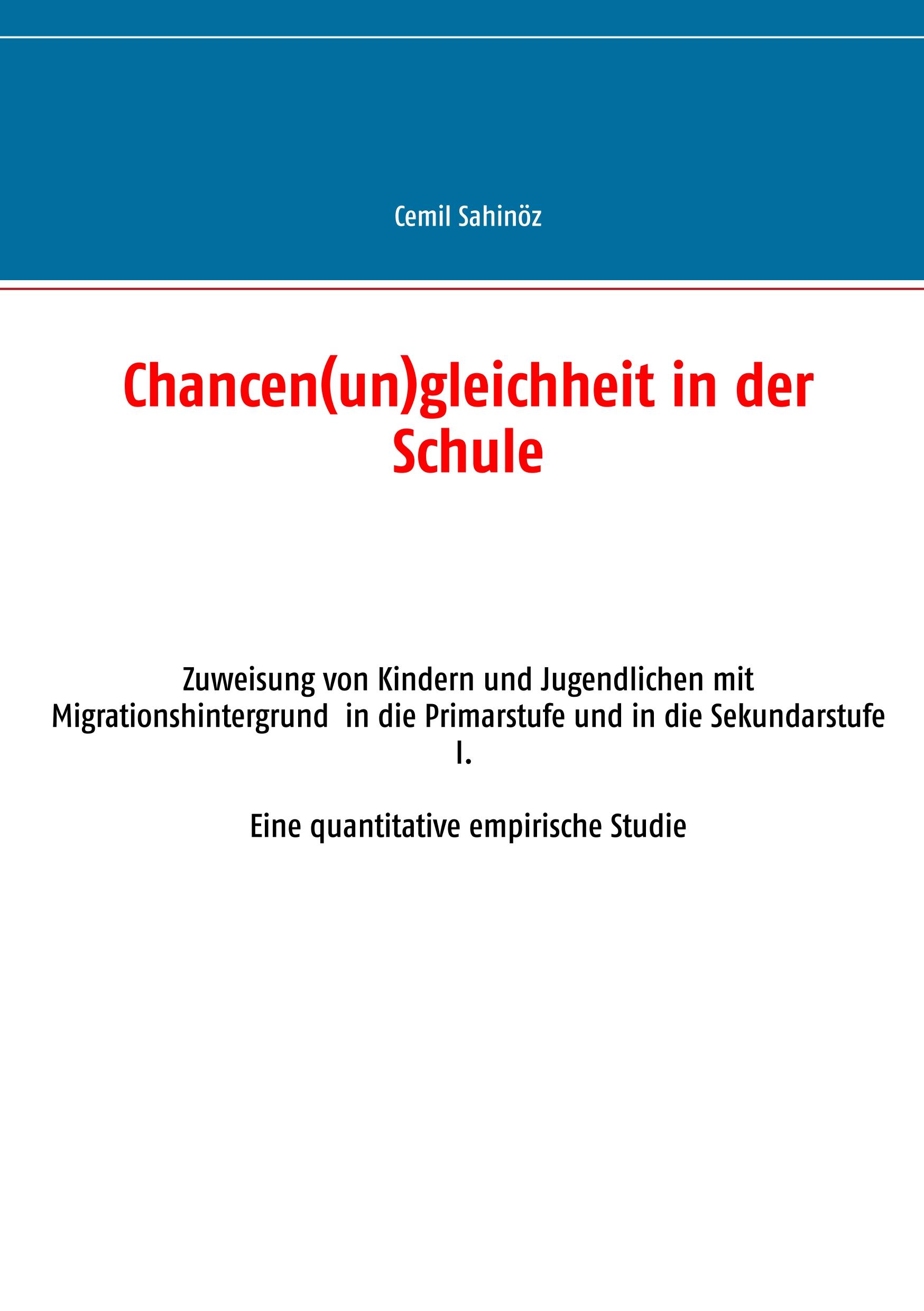 Vorderes Coverbild Chancen(un)gleichheit in der Schule