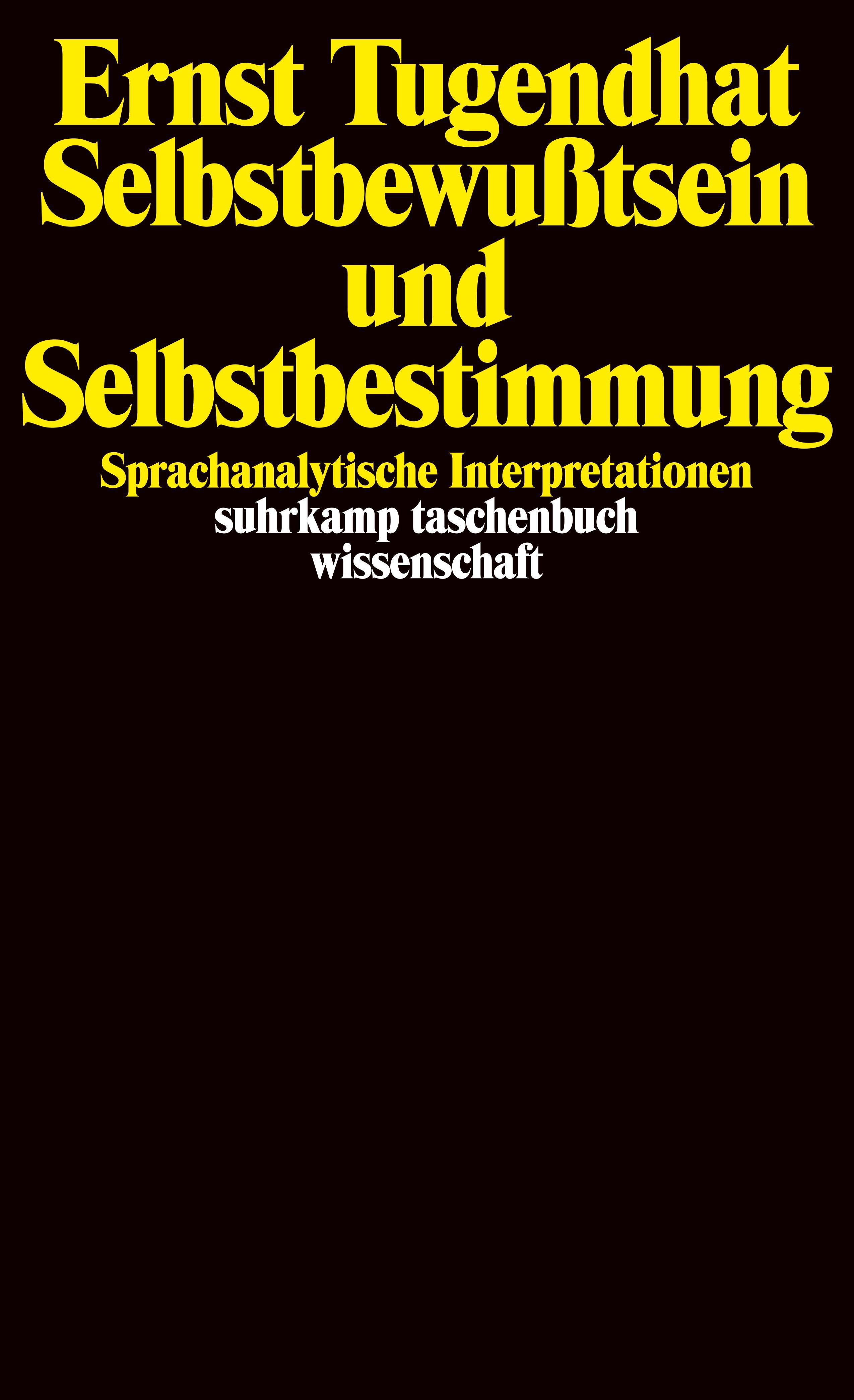 Vorderes Coverbild Selbstbewußtsein und Selbstbestimmung