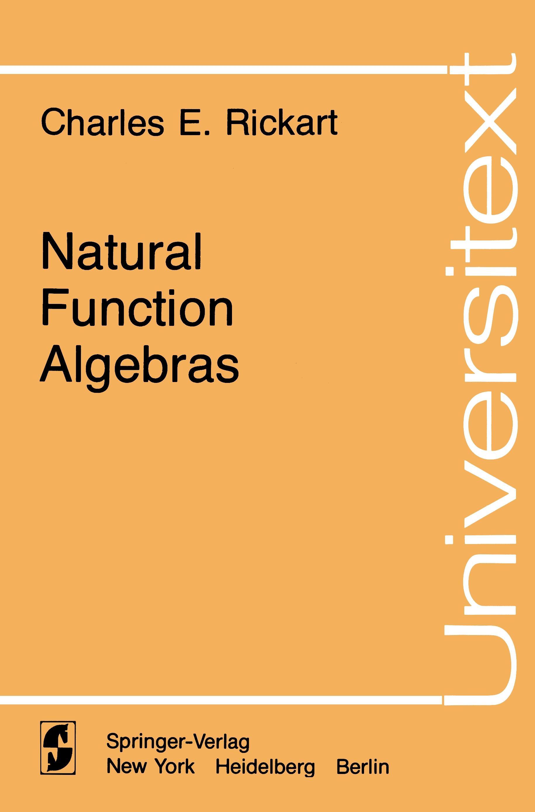 Vorderes Coverbild Natural Function Algebras