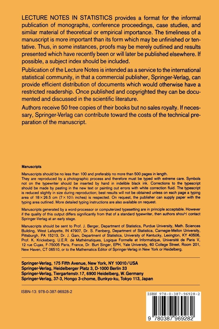 Rückseitencover Parametric Statistical Models and Likelihood