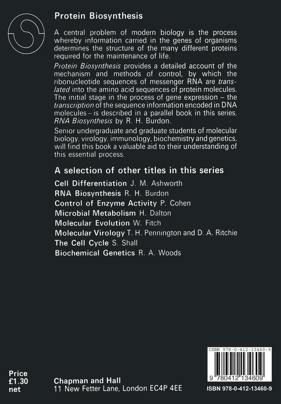 Rückseitencover Protein Biosynthesis