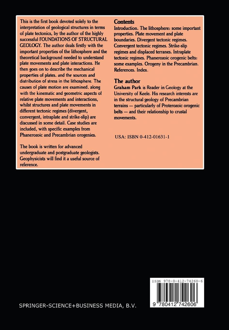 Rückseitencover Geological Structures and Moving Plates