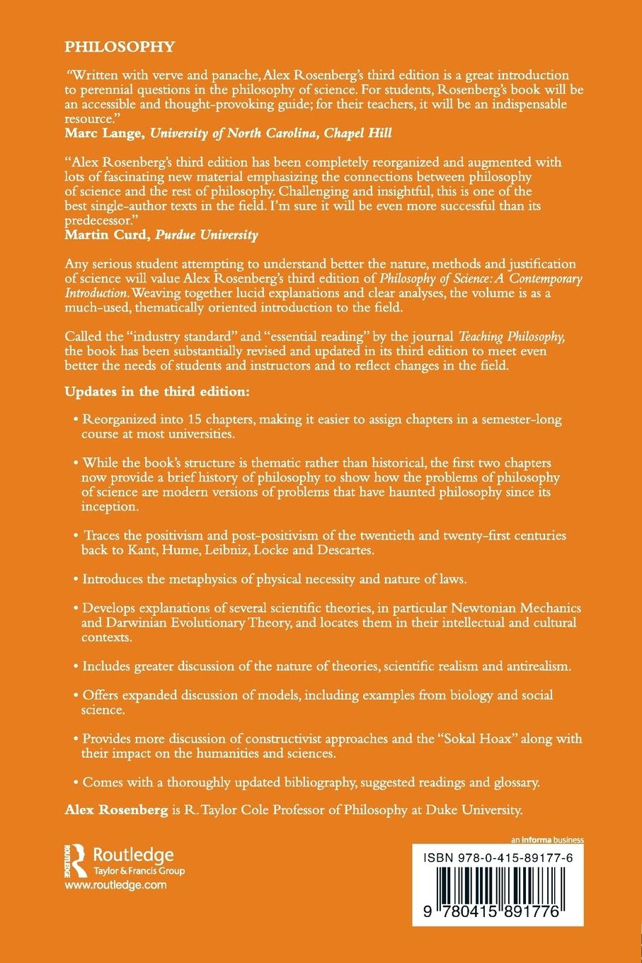 Rückseitencover Philosophy of Science