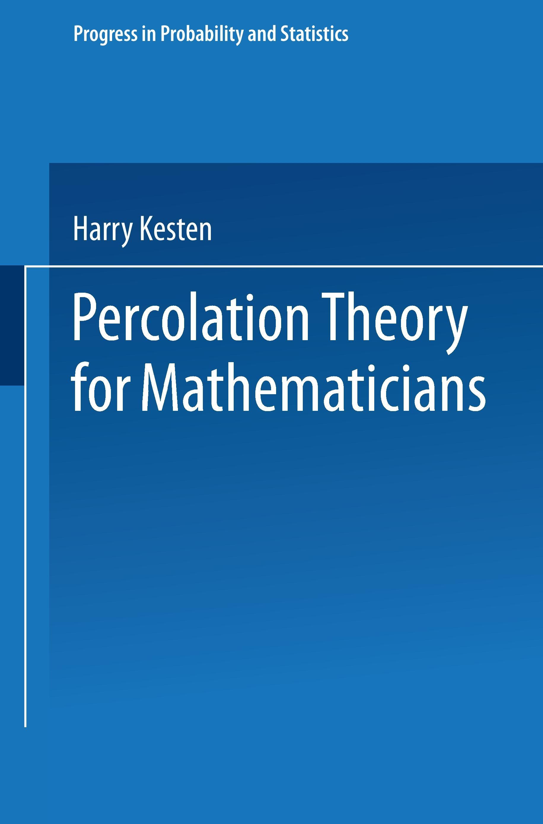 Vorderes Coverbild Percolation Theory for Mathematicians