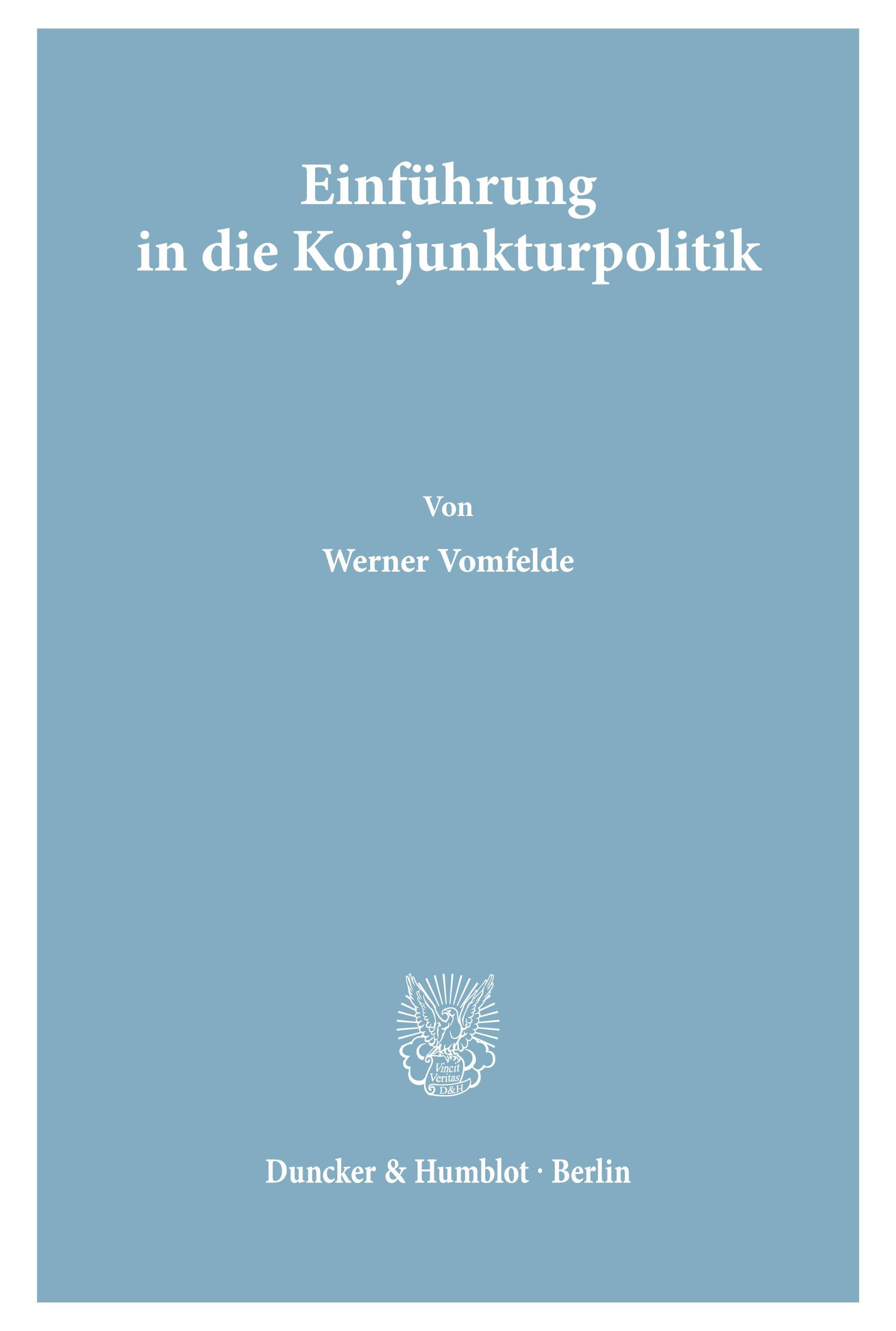 Vorderes Coverbild Einführung in die Konjunkturpolitik.