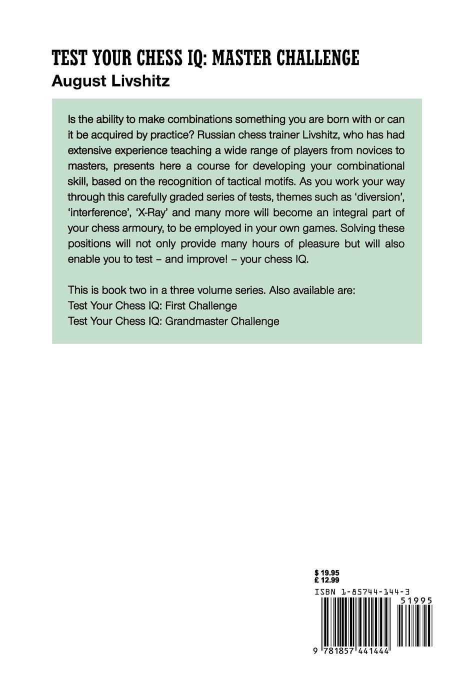 Rückseitencover Test Your Chess IQ
