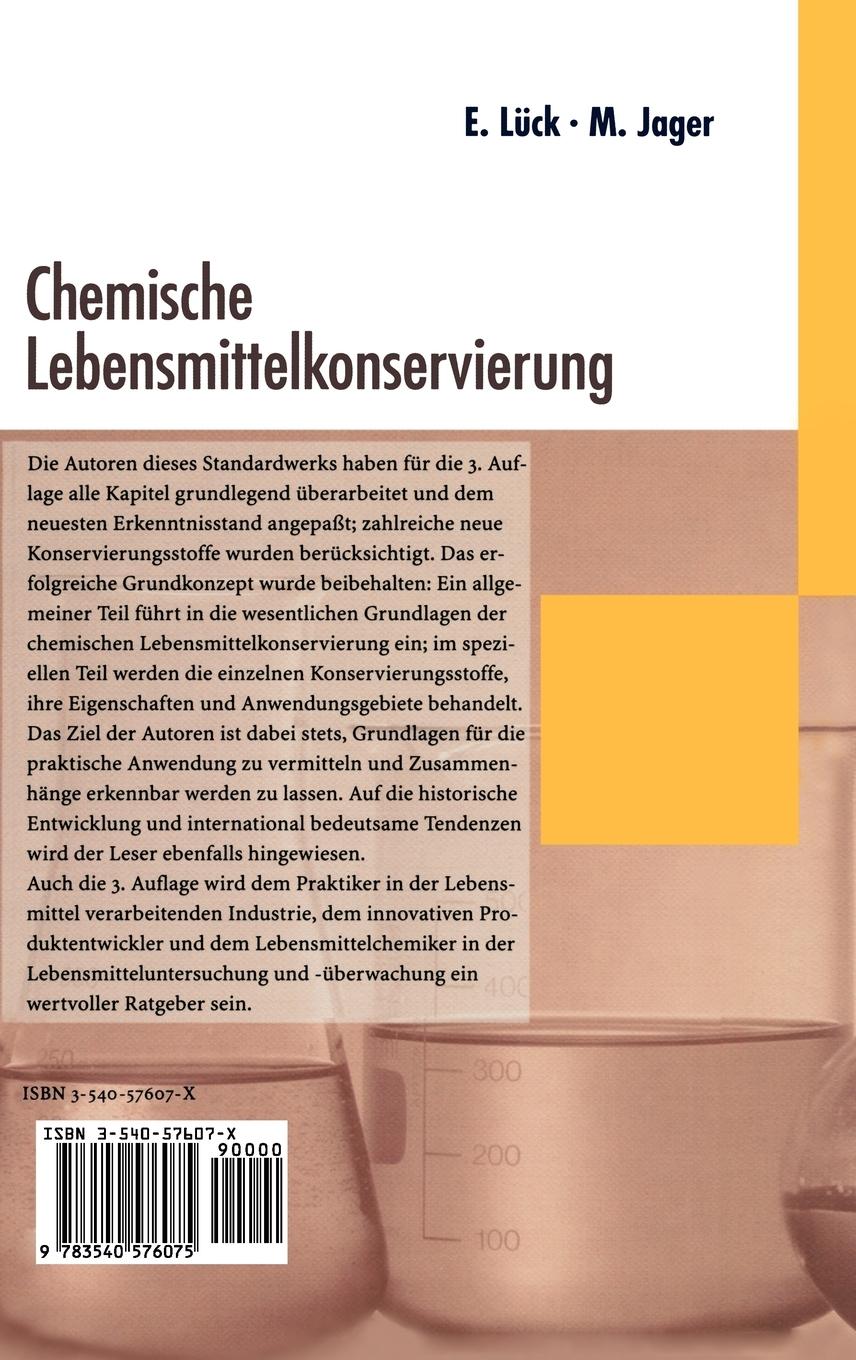 Rückseitencover Chemische Lebensmittelkonservierung
