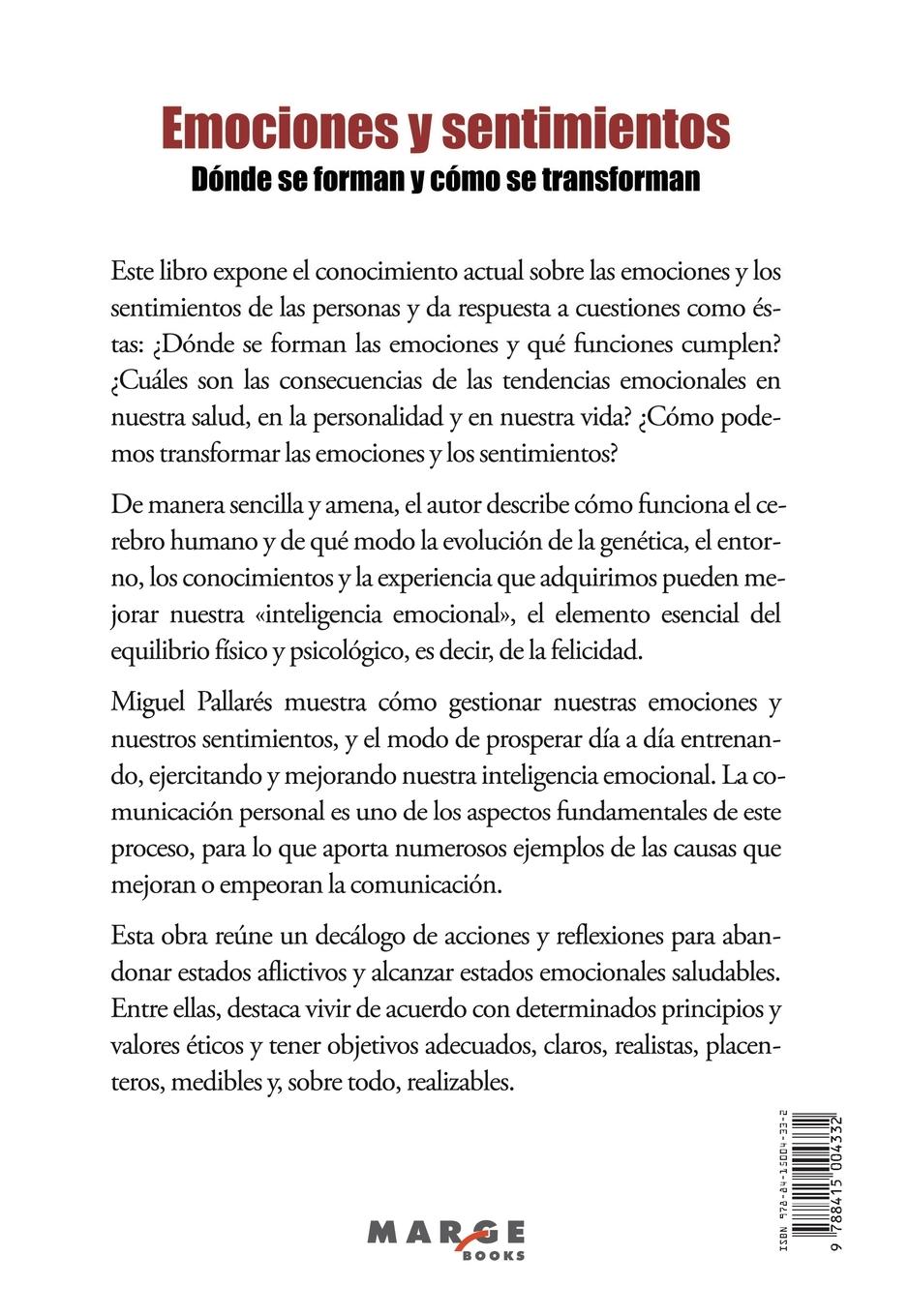 Rückseitencover Emociones y sentimientos