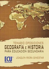 Vorderes Coverbild Oposiciones, geografía e historia para educación secundaria. Temario