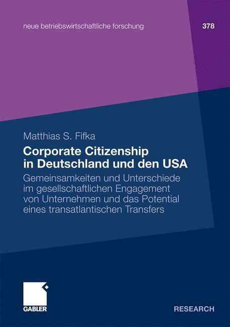 Vorderes Coverbild Corporate Citizenship in Deutschland und den USA
