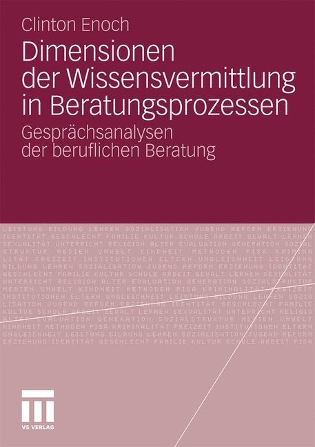 Vorderes Coverbild Dimensionen der Wissensvermittlung in Beratungsprozessen