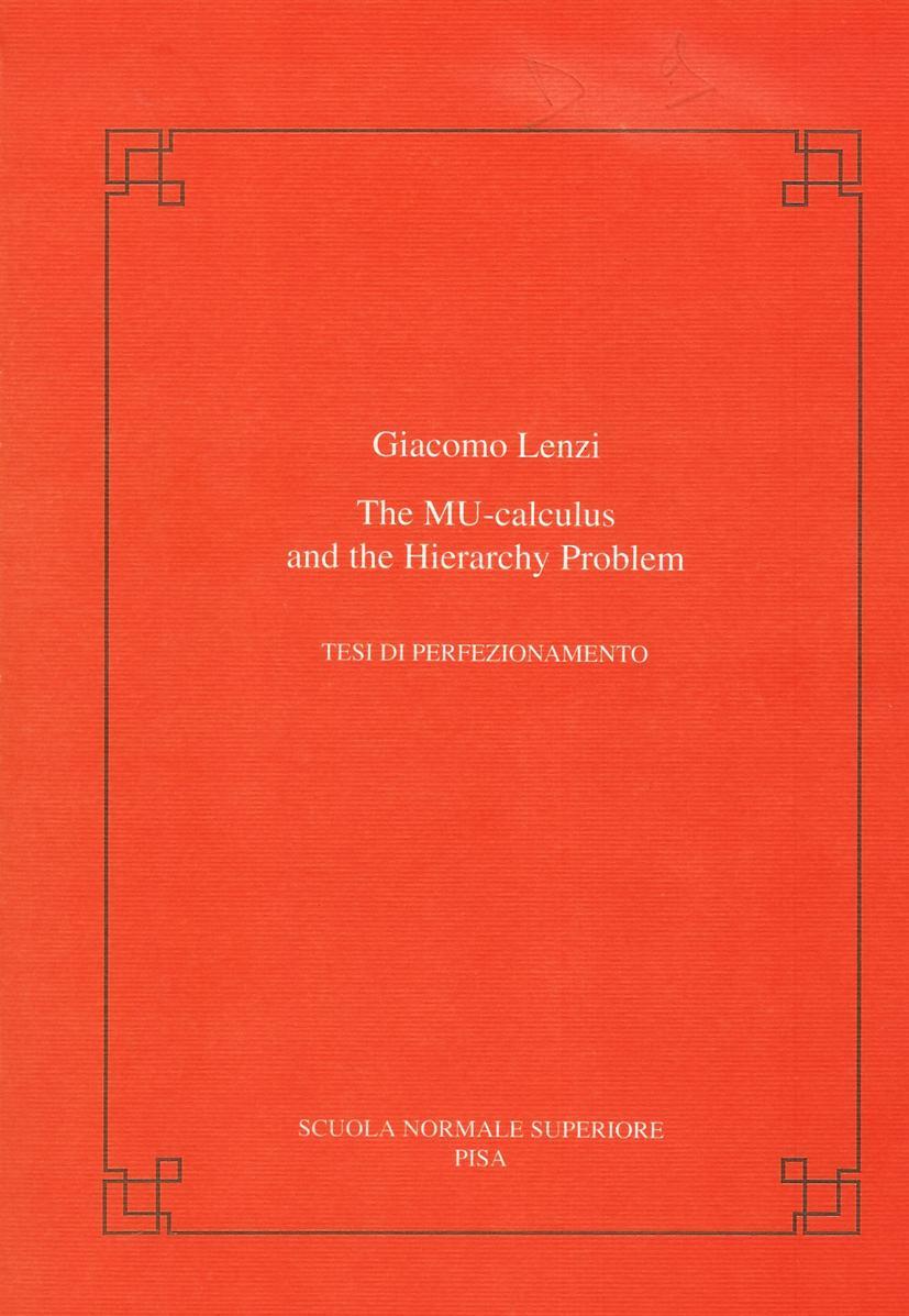 Vorderes Coverbild The Mu-Calculus and the Hierarchy Problem