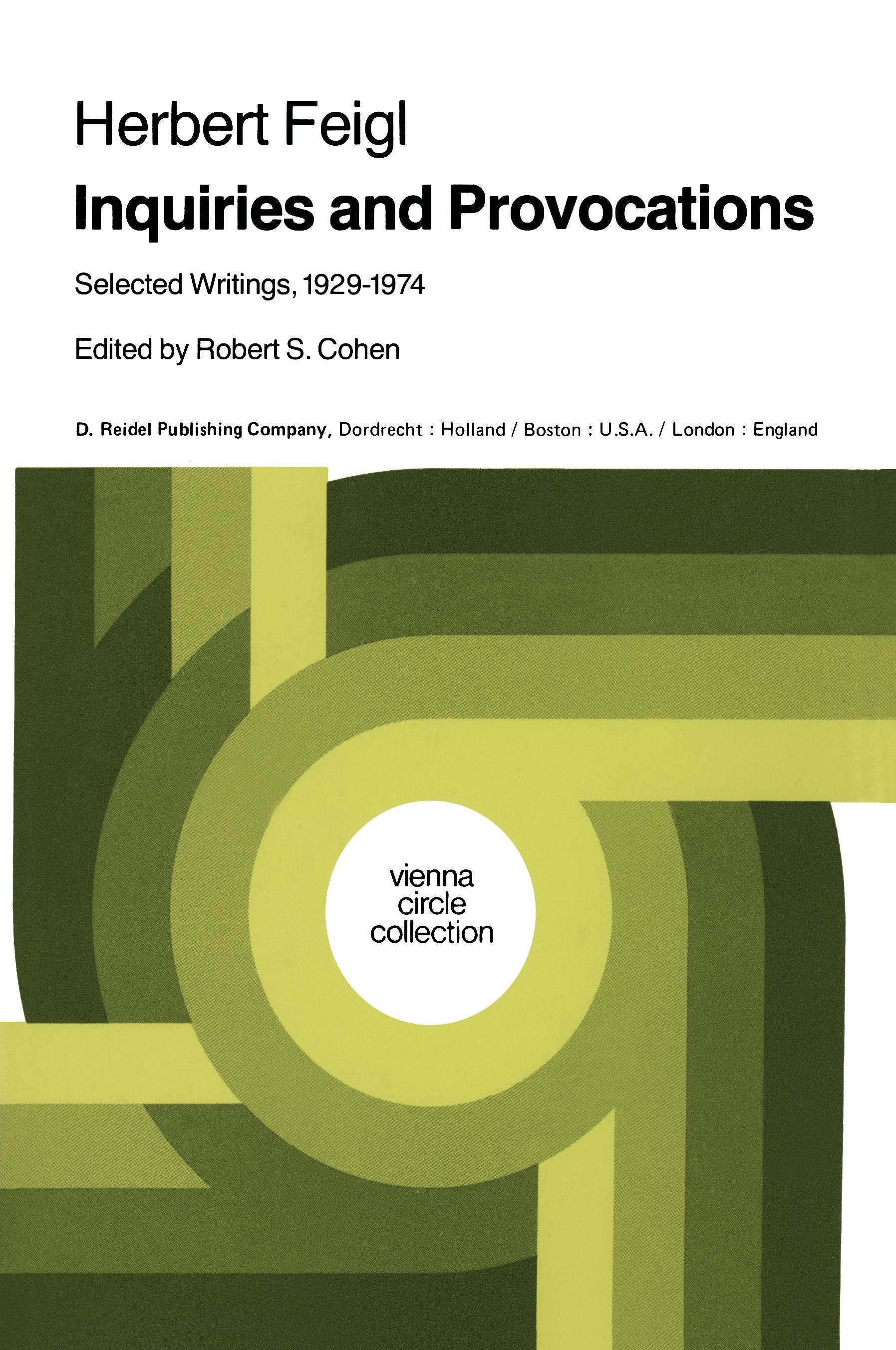 Vorderes Coverbild Inquiries and Provocations