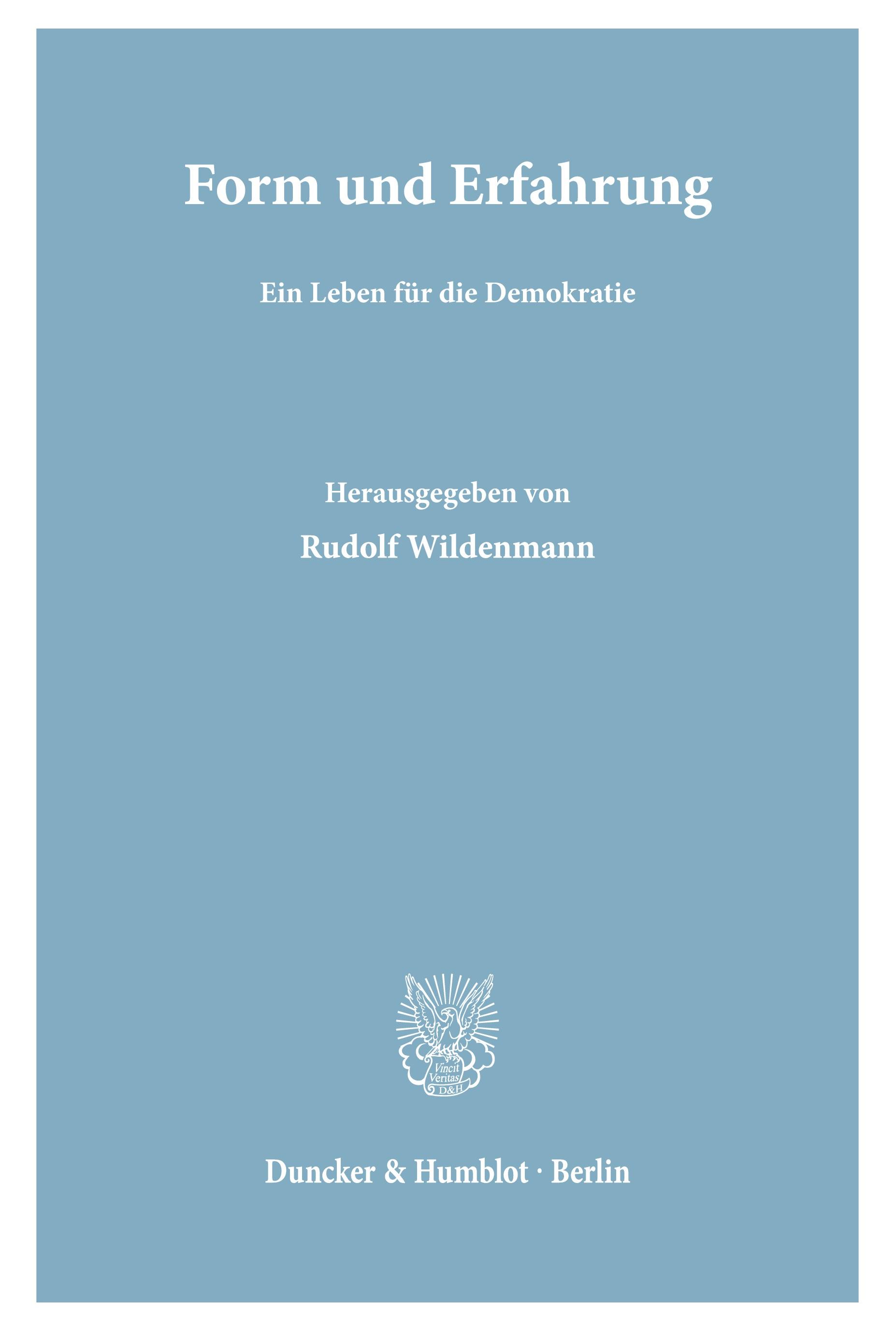 Vorderes Coverbild Form und Erfahrung.