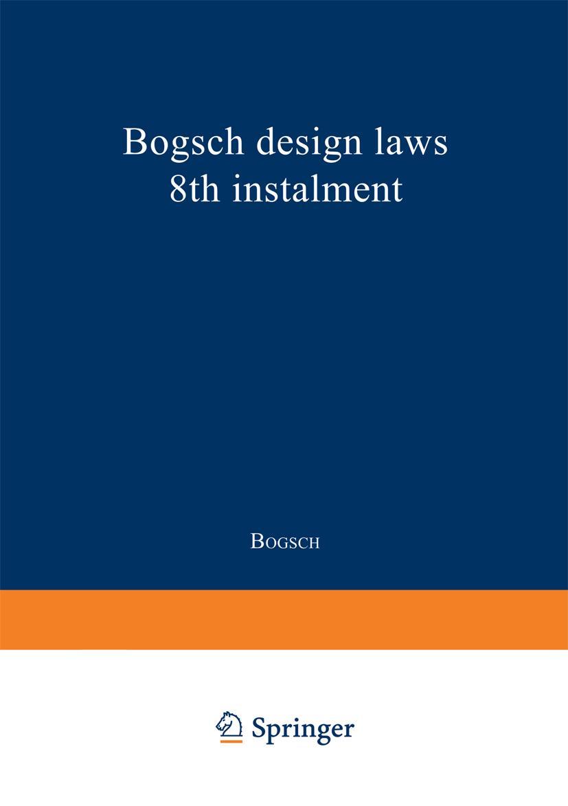 Vorderes Coverbild Bogsch design laws 8th instalment