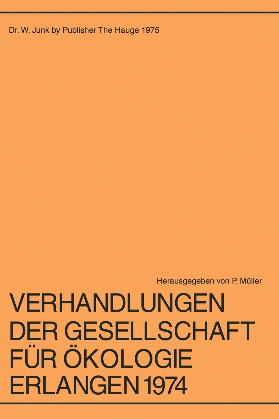 Vorderes Coverbild Verhandlungen Der Gesellschaft Für Ökologie Erlangen 1974