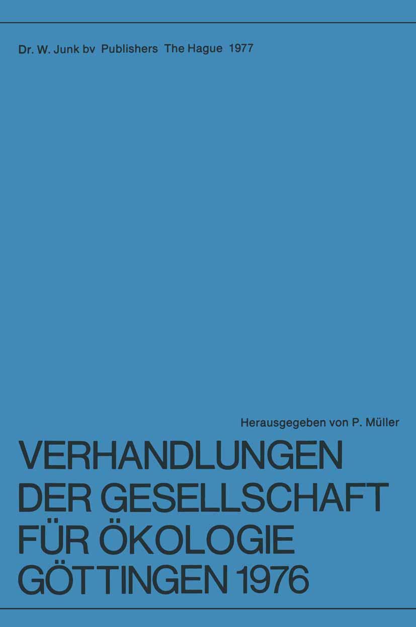 Vorderes Coverbild Verhandlungen der Gesellschaft für Ökologie, Göttingen 1976
