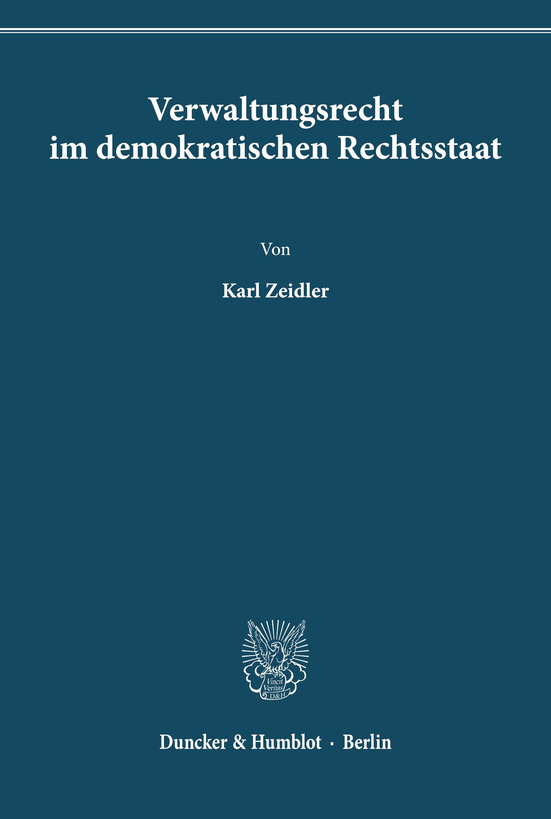 Vorderes Coverbild Verwaltungsrecht im demokratischen Rechtsstaat.