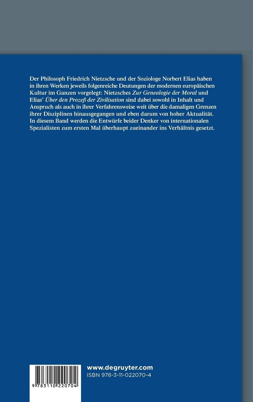 Rückseitencover Zur Genealogie des Zivilisationsprozesses
