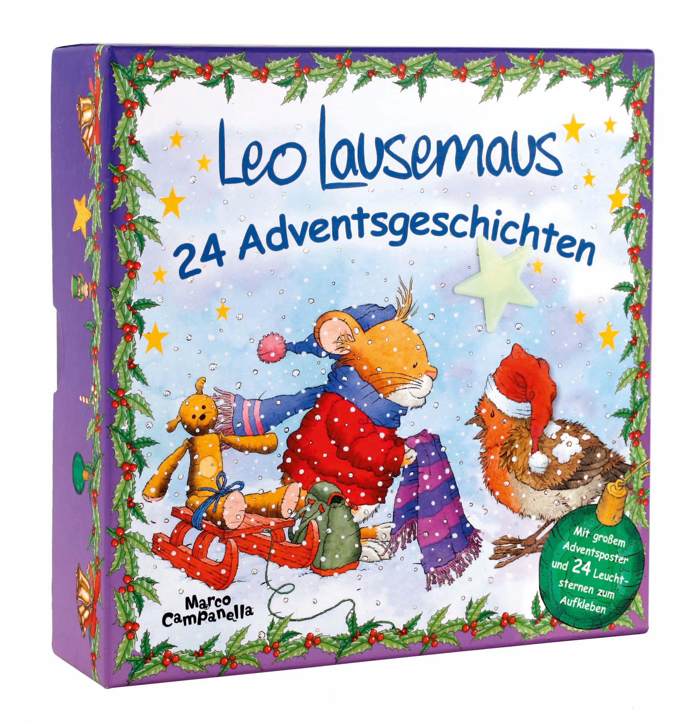 Vorderes Coverbild Leo Lausemaus 24 Adventsgeschichten