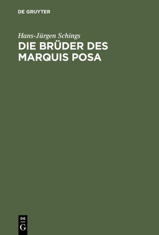Vorderes Coverbild Die Brüder des Marquis Posa