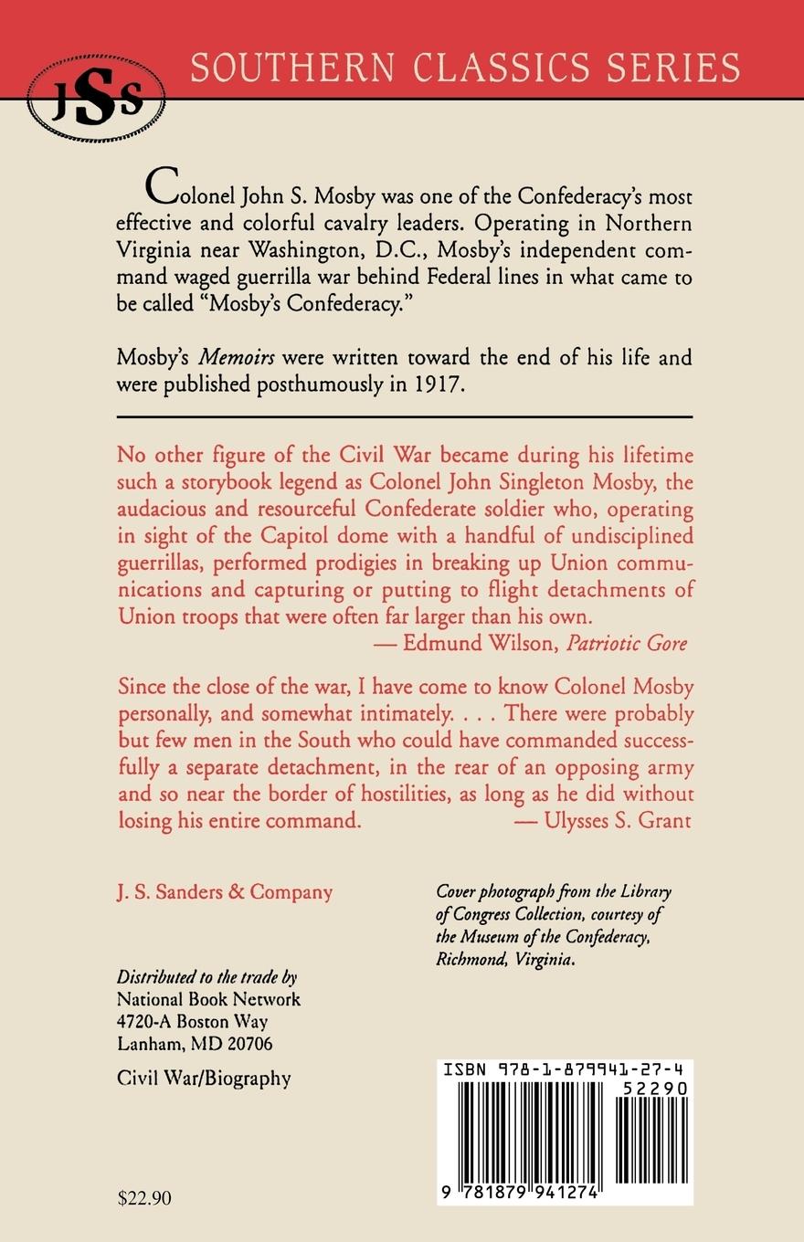 Rückseitencover Mosby's Memoirs