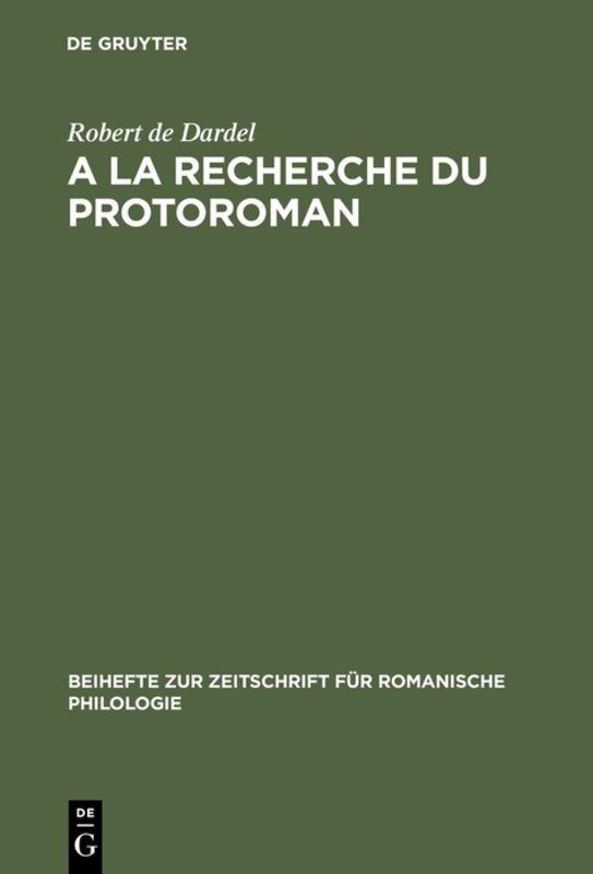 Vorderes Coverbild A la recherche du protoroman