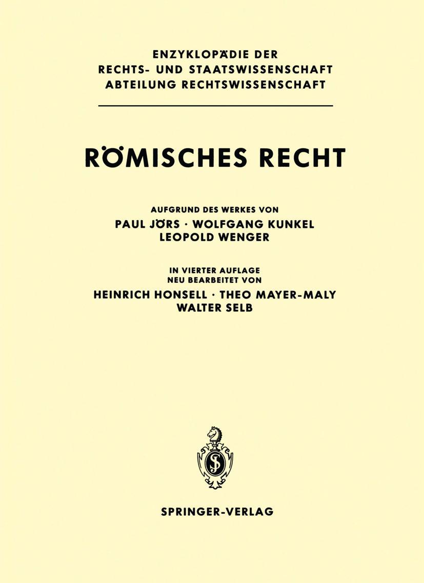 Vorderes Coverbild Römisches Recht