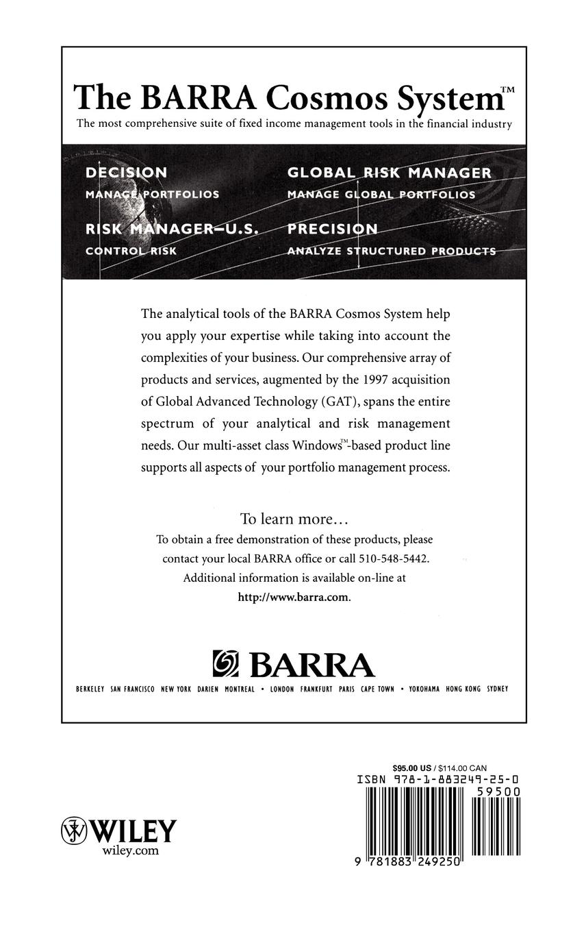 Rückseitencover Valuation of Fixed Income Securities and Derivatives