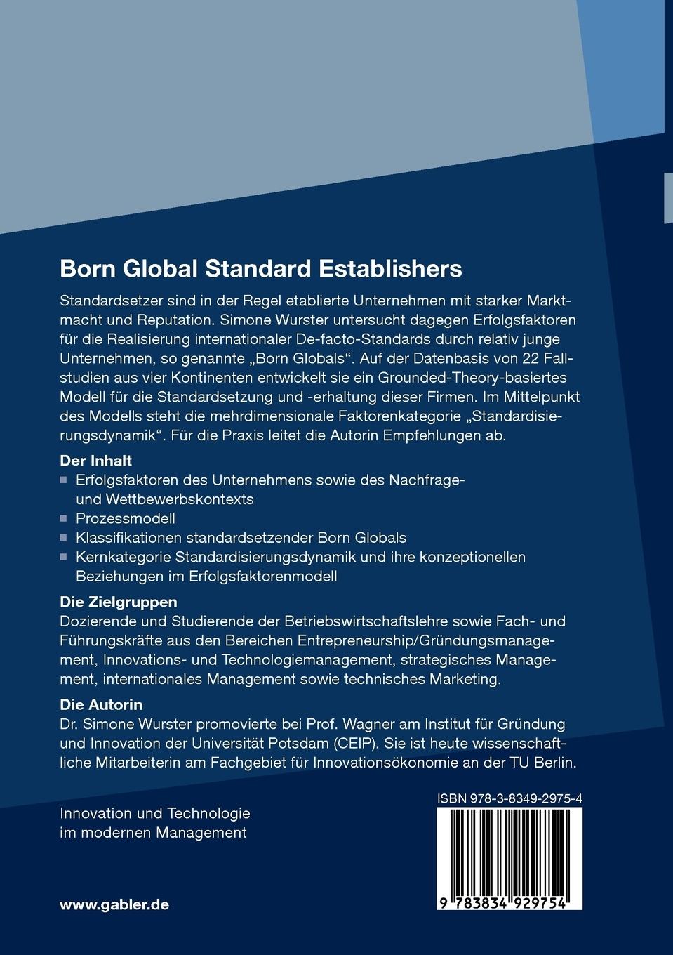 Rückseitencover Born Global Standard Establishers