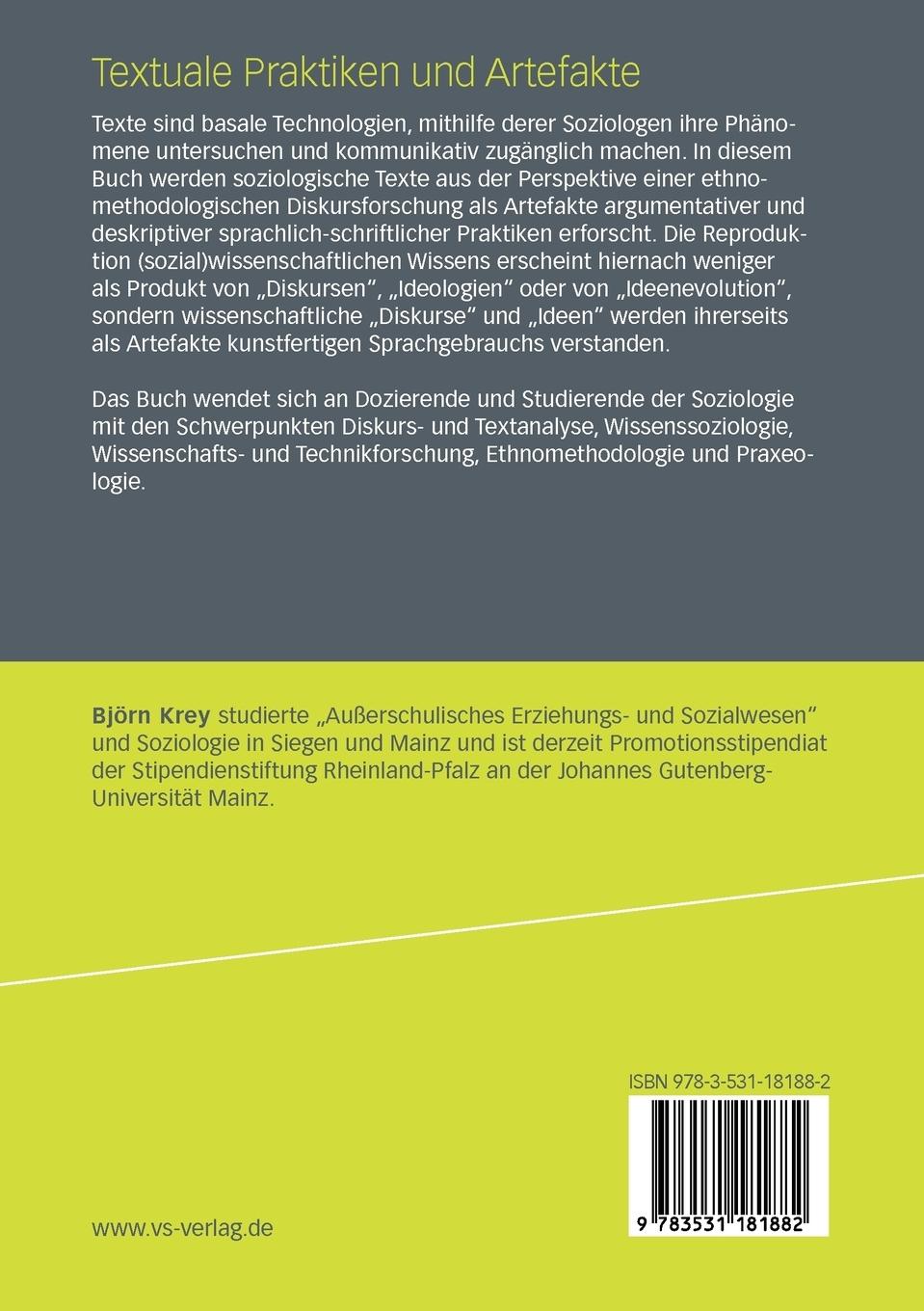Rückseitencover Textuale Praktiken und Artefakte