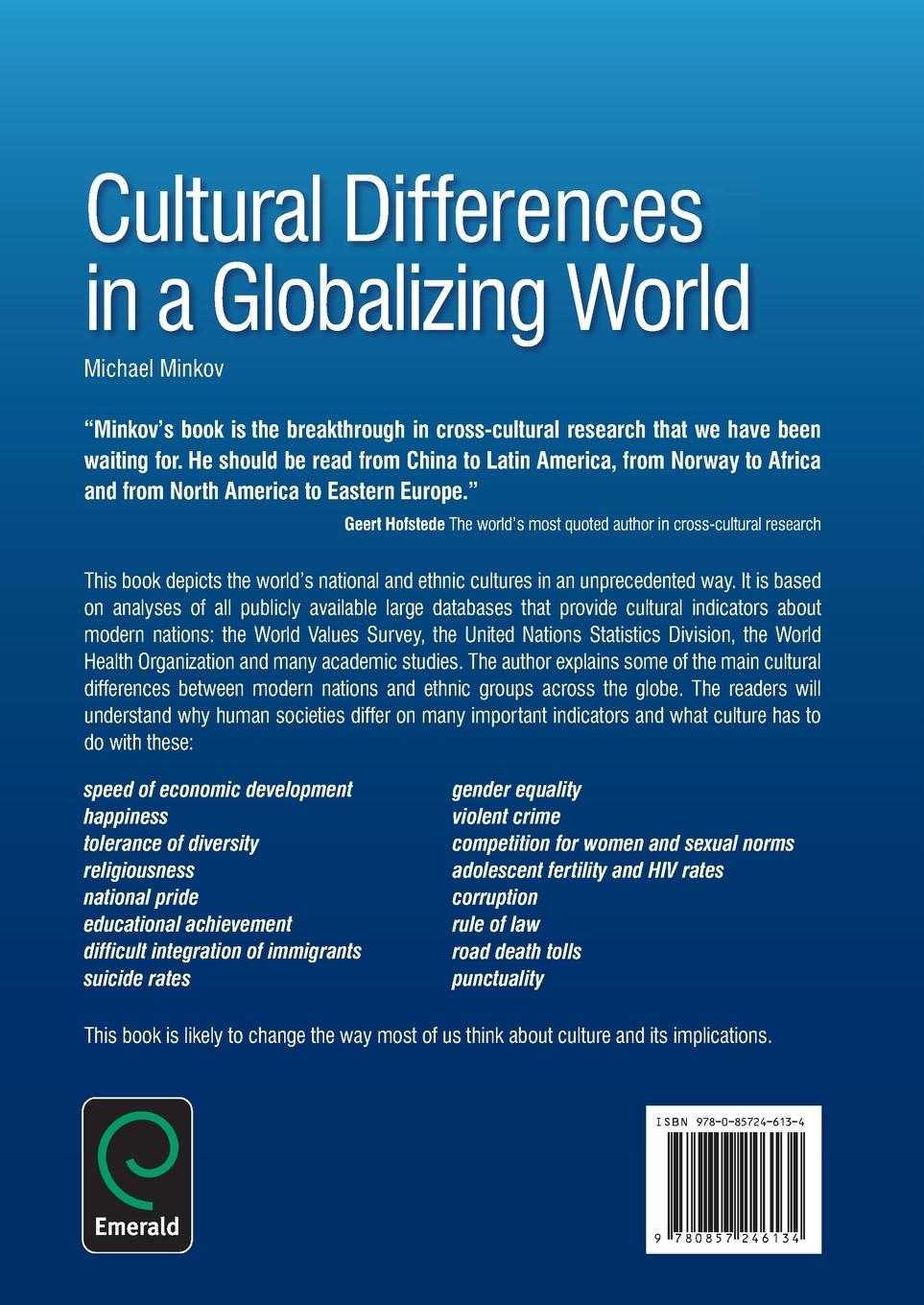Rückseitencover Cultural Differences in a Globalizing World