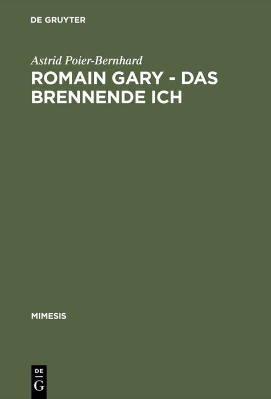Vorderes Coverbild Romain Gary - Das brennende Ich