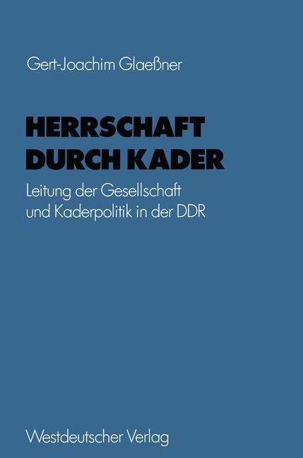 Vorderes Coverbild Herrschaft durch Kader