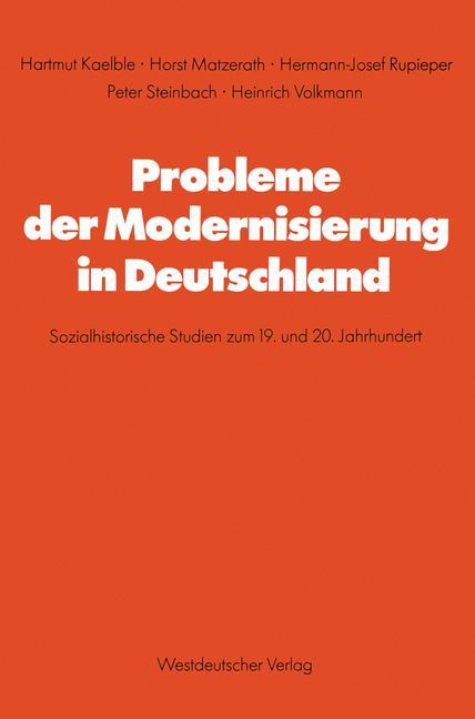 Vorderes Coverbild Probleme der Modernisierung in Deutschland