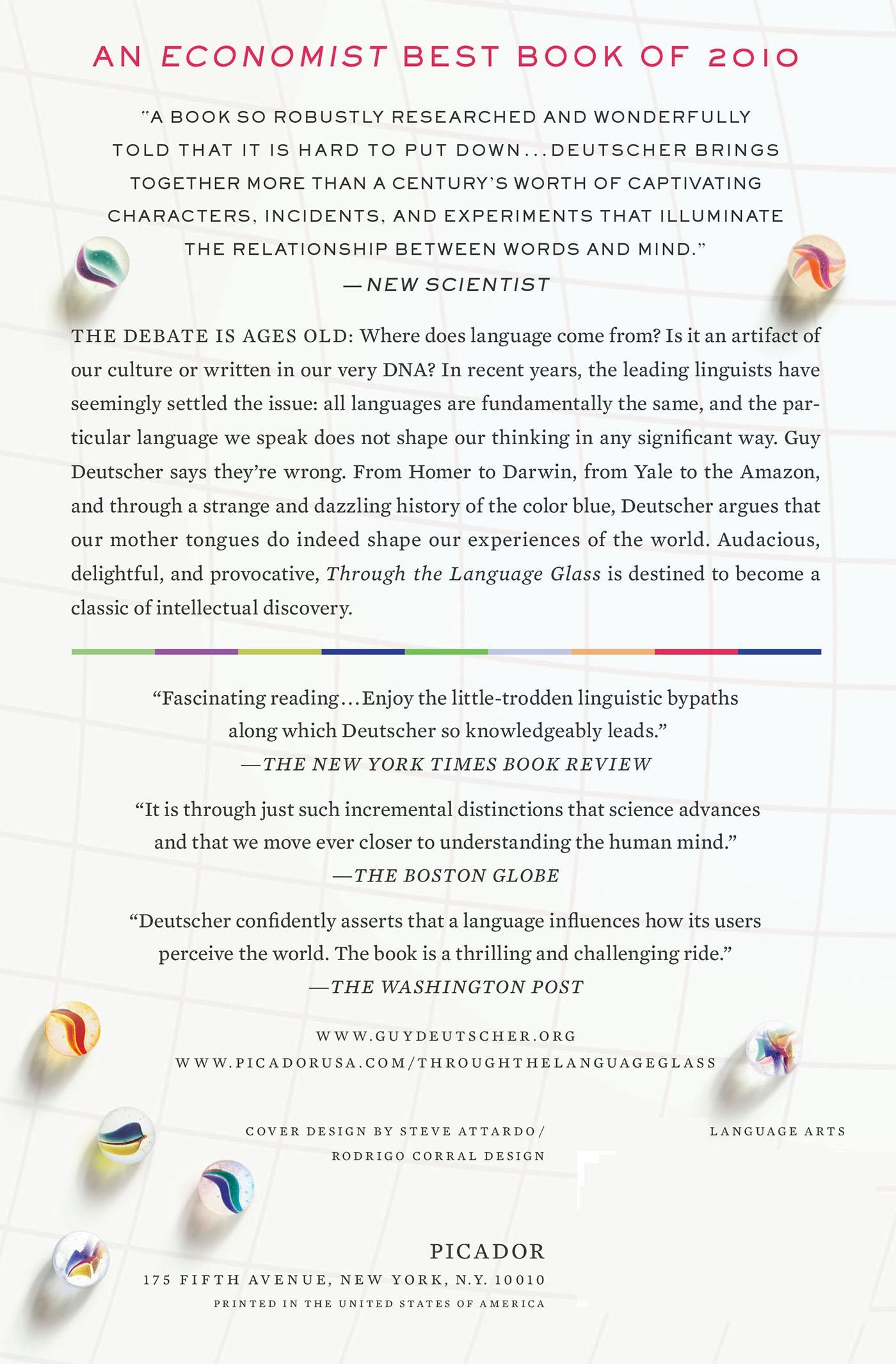 Rückseitencover Through the Language Glass: Why the World Looks Different in Other Languages