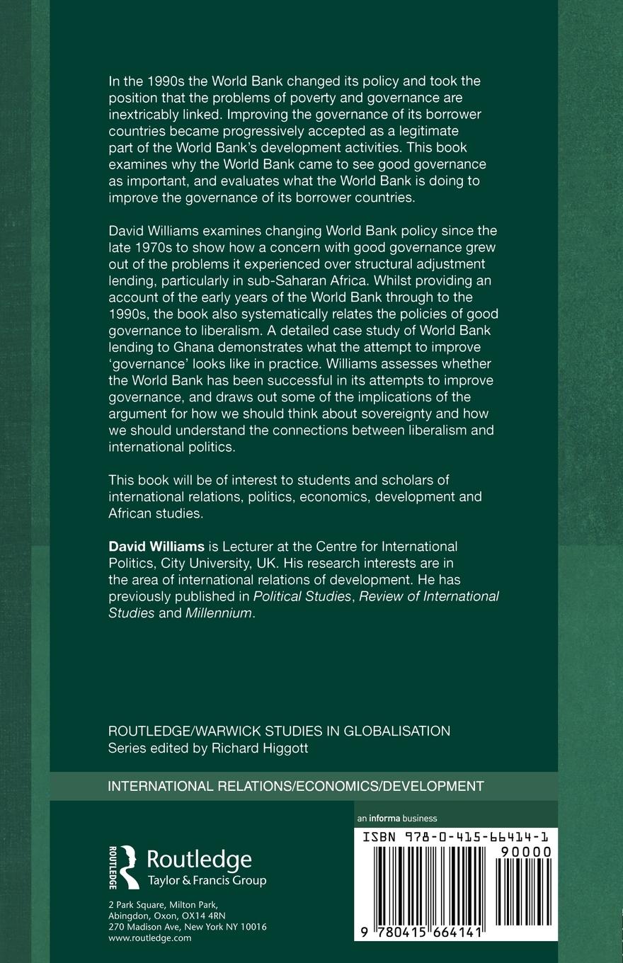 Rückseitencover The World Bank and Social Transformation in International Politics