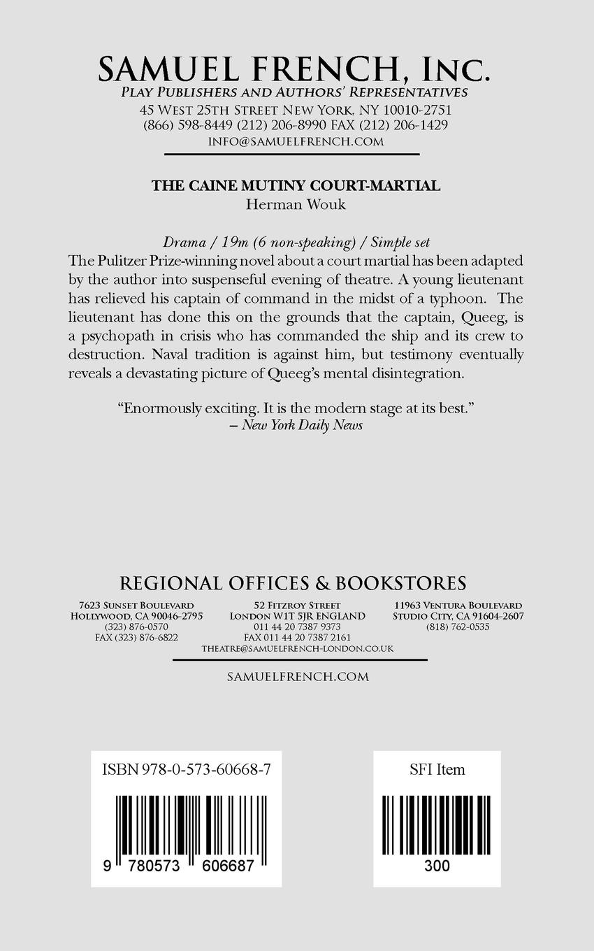 Rückseitencover The Caine Mutiny Court Martial