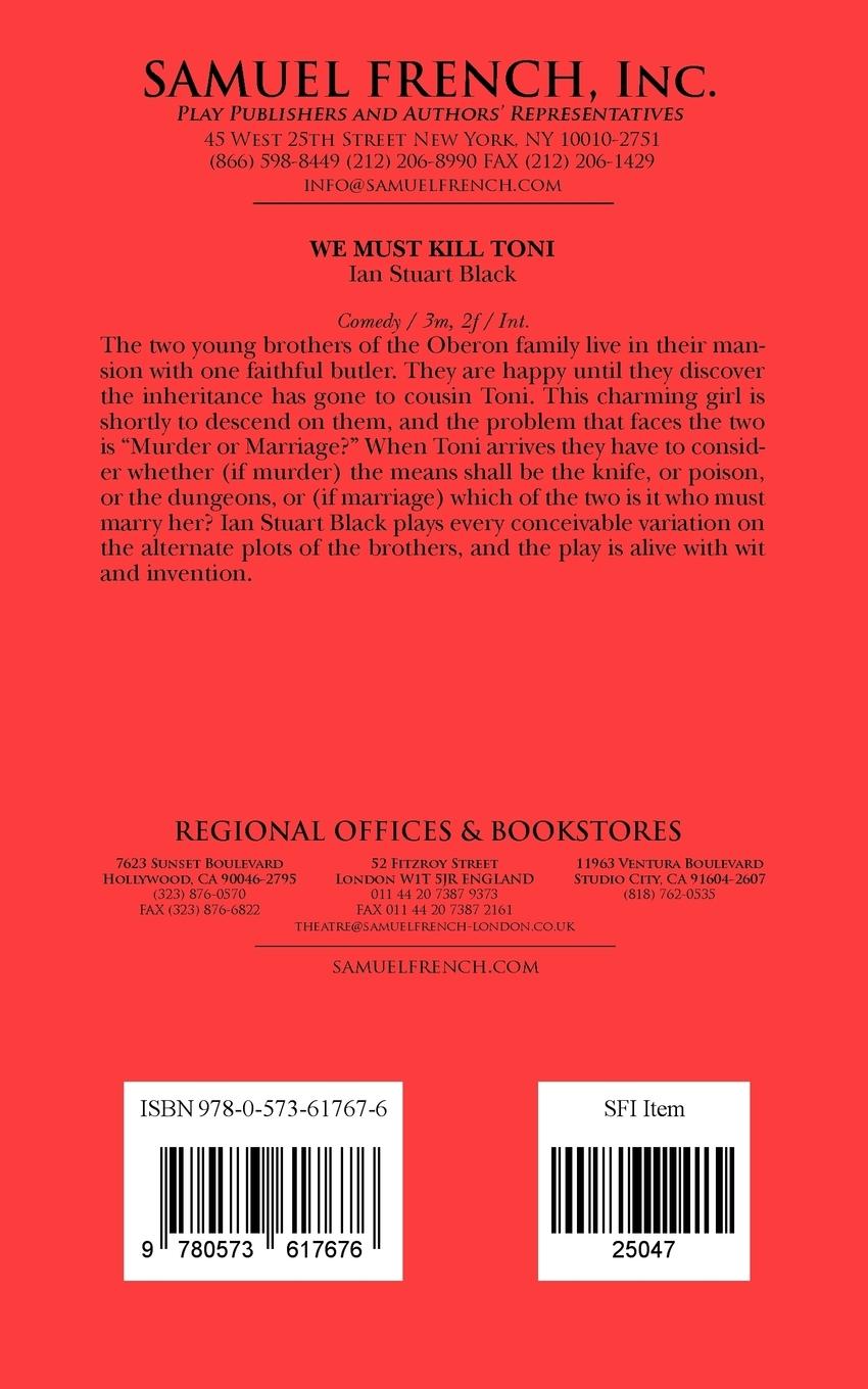 Rückseitencover We Must Kill Toni