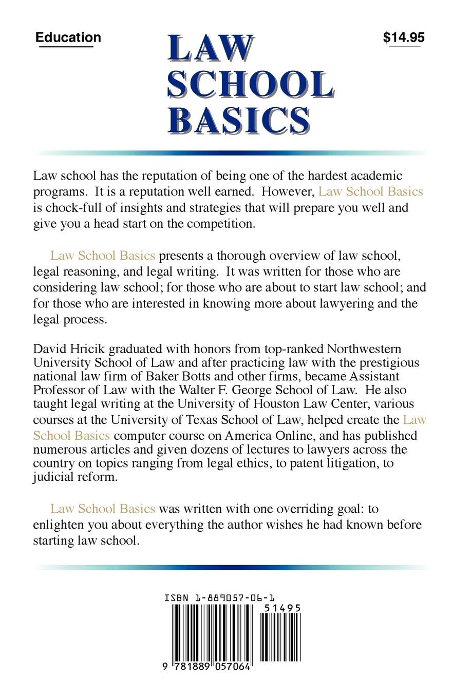 Rückseitencover Law School Basics