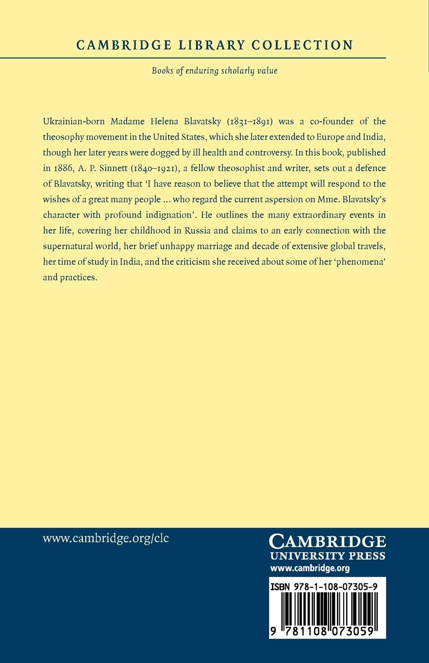 Rückseitencover Incidents in the Life of Madame Blavatsky