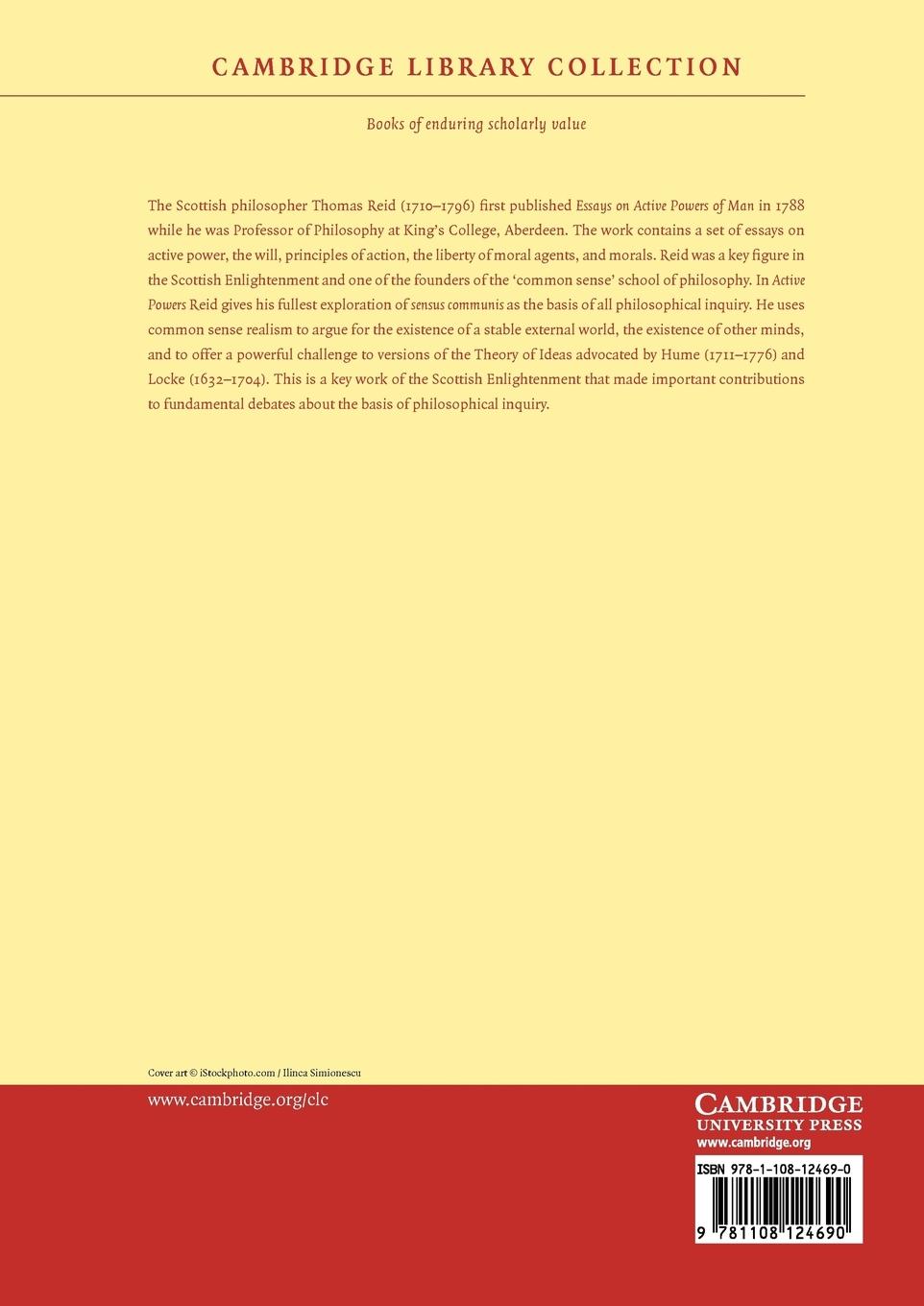 Rückseitencover Essays on the Active Powers of Man